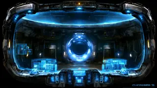 Cyan Cockpit Glow desktop wallpaper