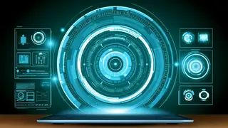 Cyan Laptop Panels desktop wallpaper