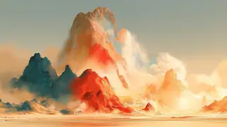 Vermilion Mist Ranges desktop wallpaper