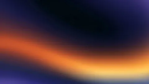 A soft gold ribbon curves across a dusky indigo background.