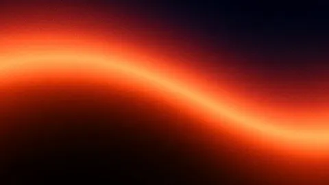 A thin ember-orange line rolls across the frame in a smooth wave.