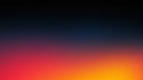 Deep navy at the top melts into coral red and warm gold along the bottom edge.